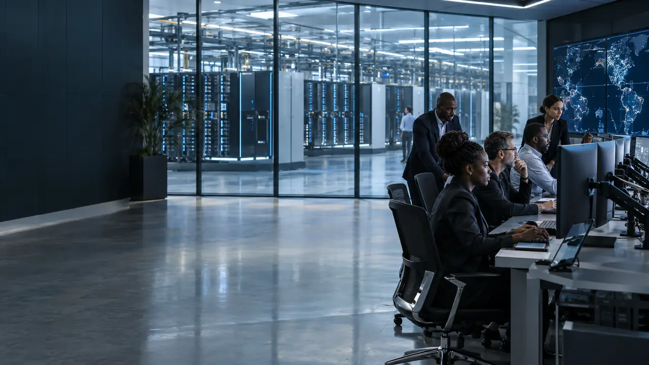 Secure analysts coordinating a sovereign compute mission
